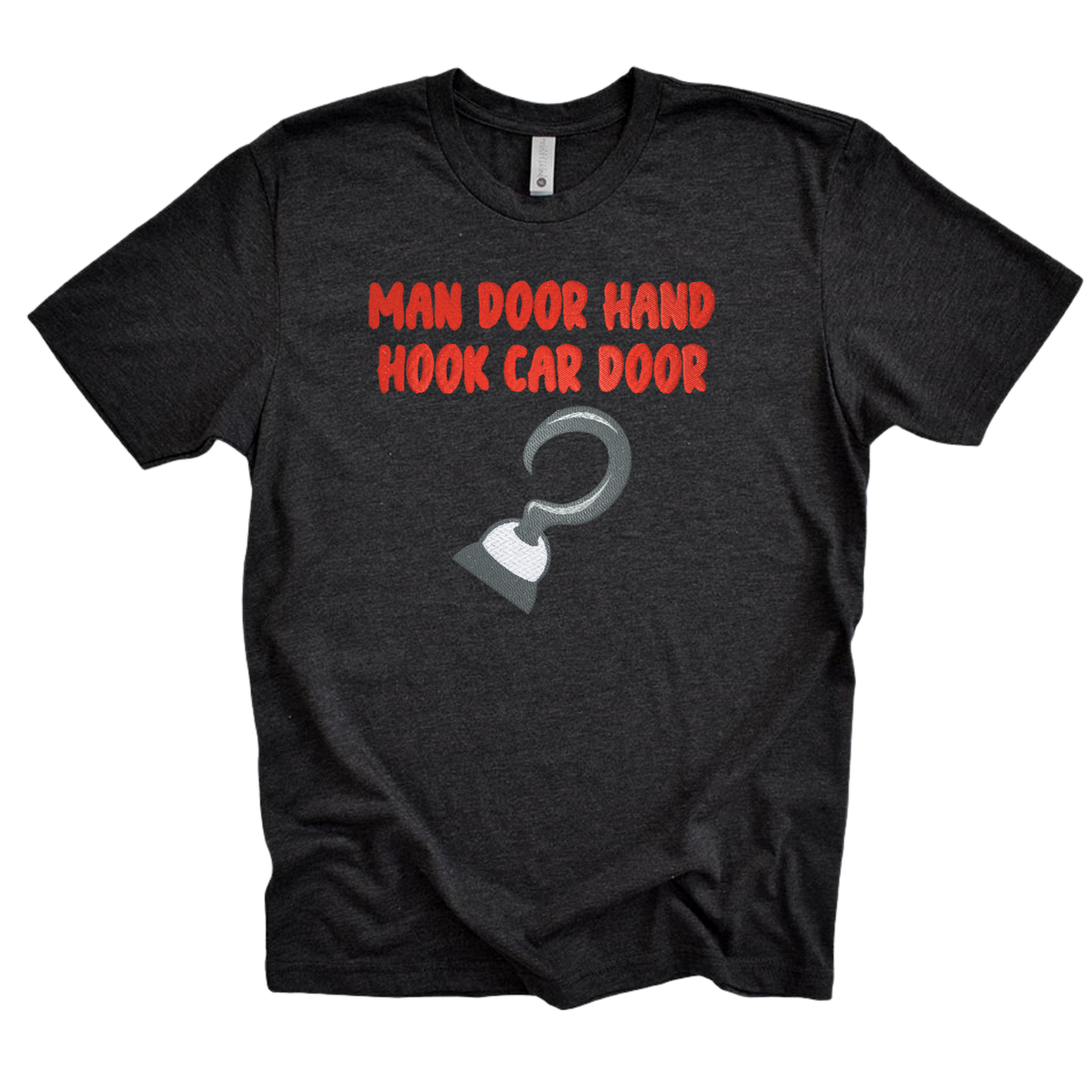 Man Door Hand Hook Car Door CreepyPasta Embroidered Shirt