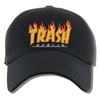 Load image into Gallery viewer, Trash Goblin Flame Font Embroidered Black Dad Hat, One Size Fits All