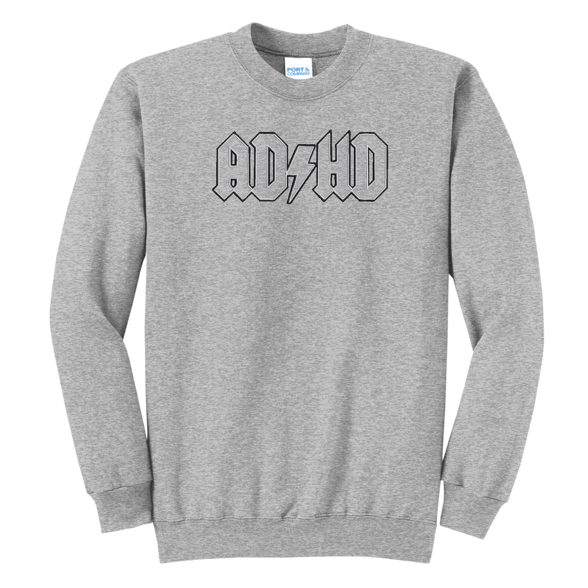 ADHD Embroidered Crewneck Sweatshirt, Unisex