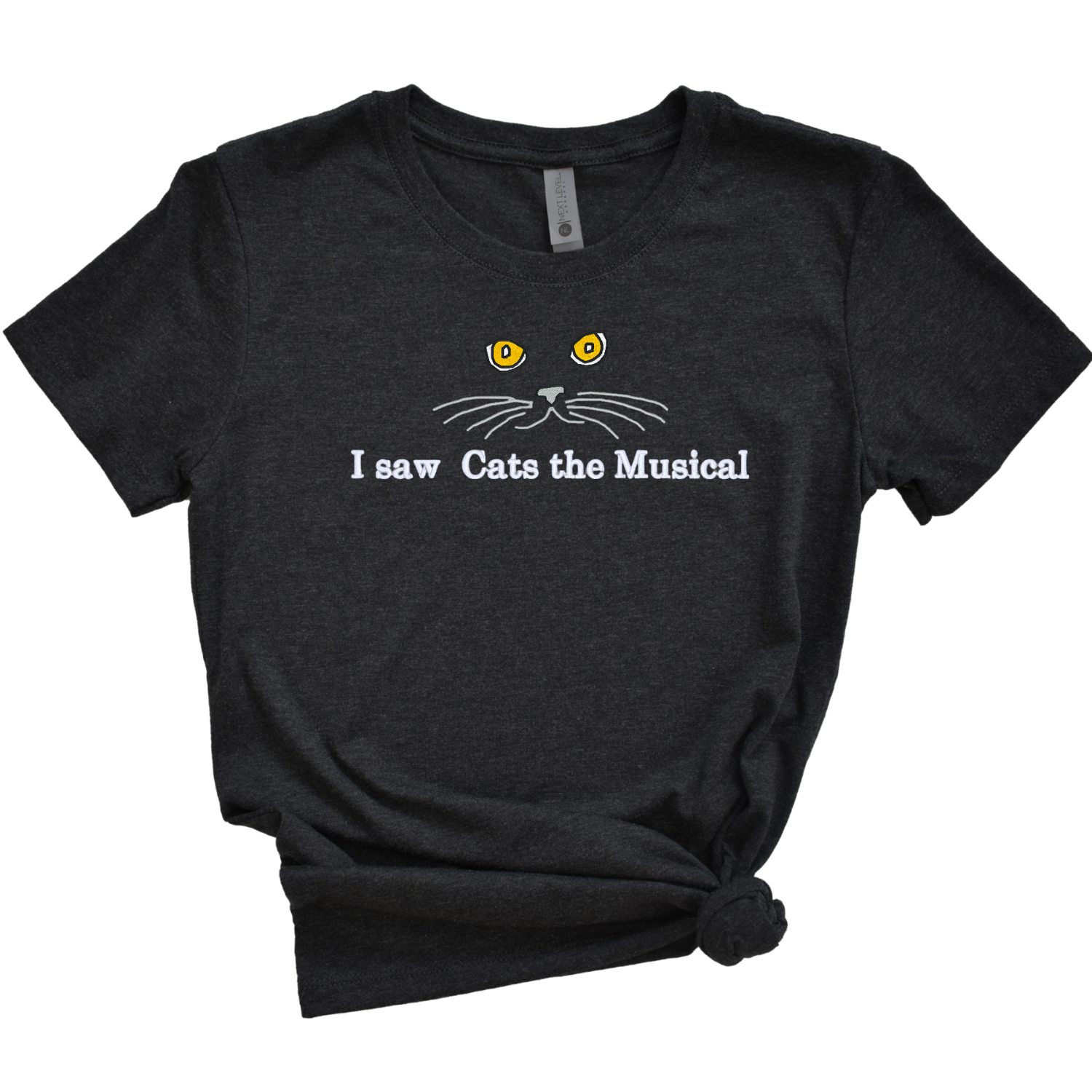 I Saw Cats the Musical Embroidered Tee Shirt, Unisex