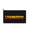 Unhinged Flame Font Embroidered Multipurpose Zipper Pouch Bag