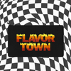 FLAVOR TOWN Flame Font Embroidered Multipurpose Zipper Pouch Bag