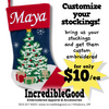 Custom Embroidered Christmas Stocking [LOCAL DROP-OFF]