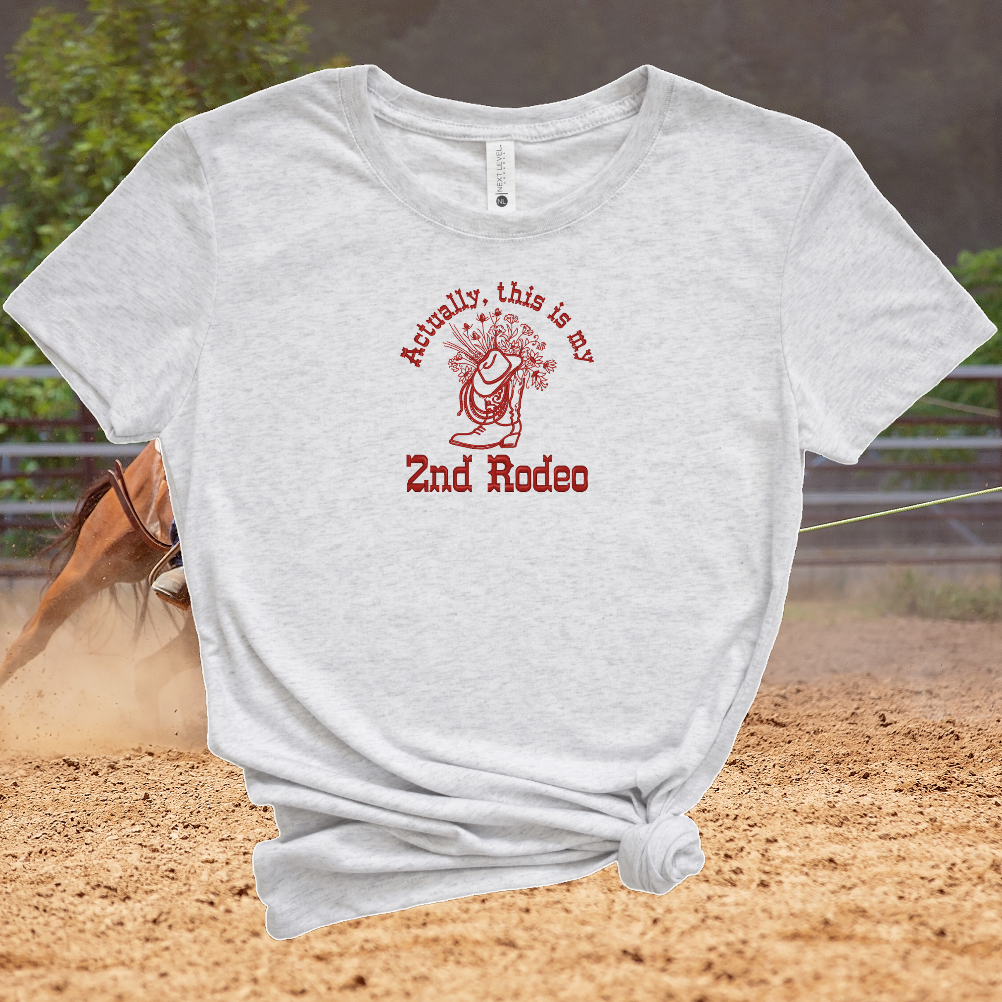 2nd Rodeo Embroidered Tee Shirt, Unisex