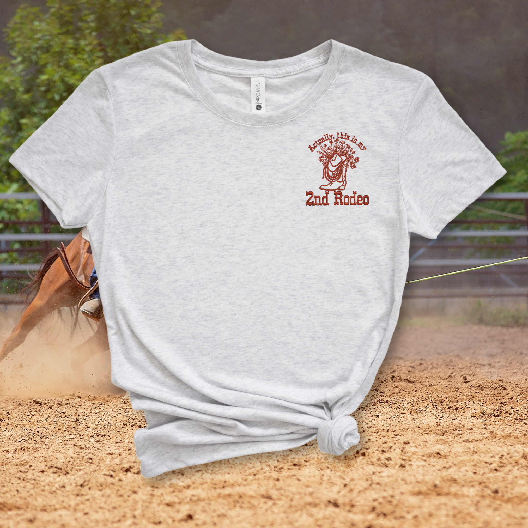 2nd Rodeo Embroidered Tee Shirt, Unisex