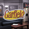 Load image into Gallery viewer, Garfield Seinfeld Crossover Episode Embroidered Iron-on Patch