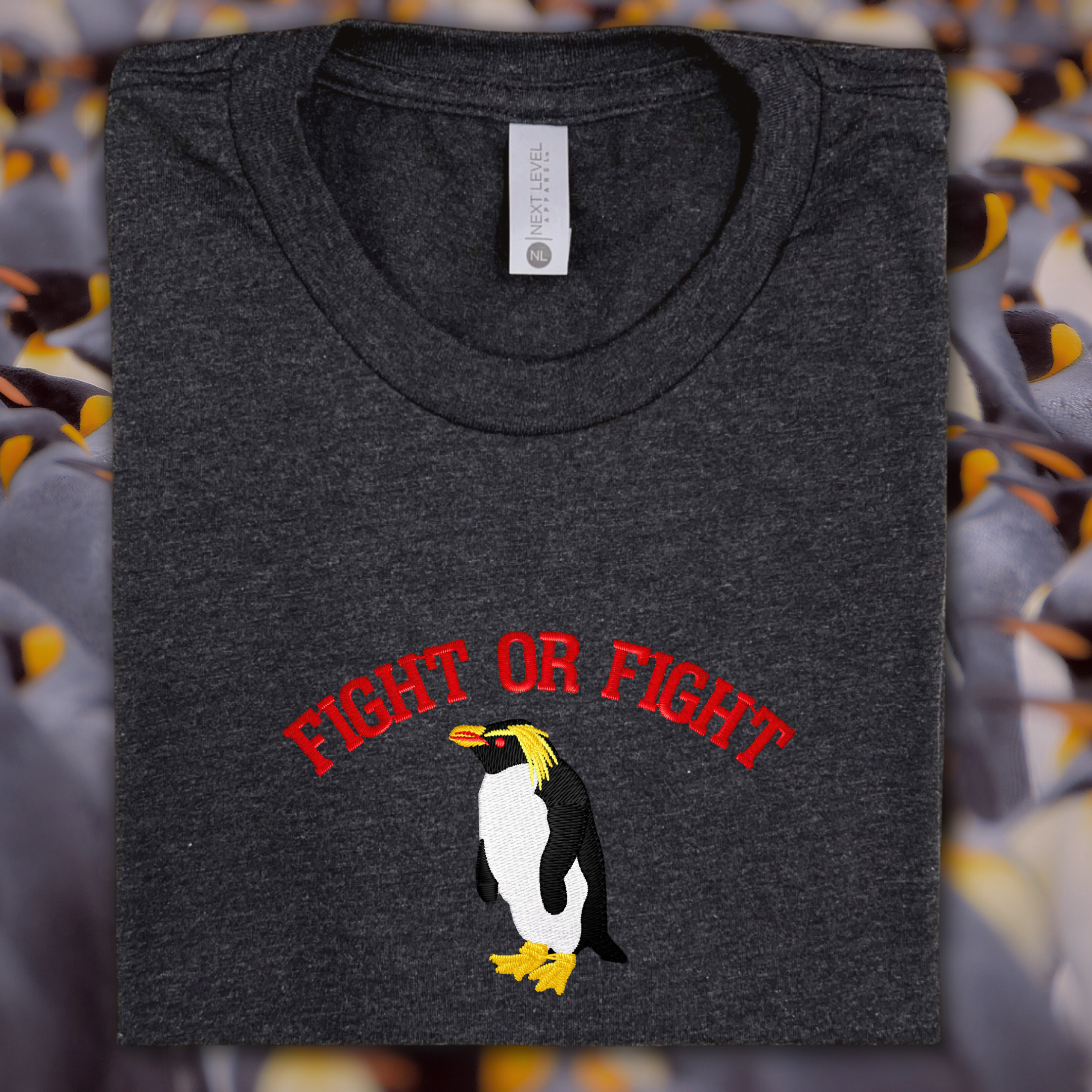 Fight or Fight Embroidered Tee Shirt, Unisex