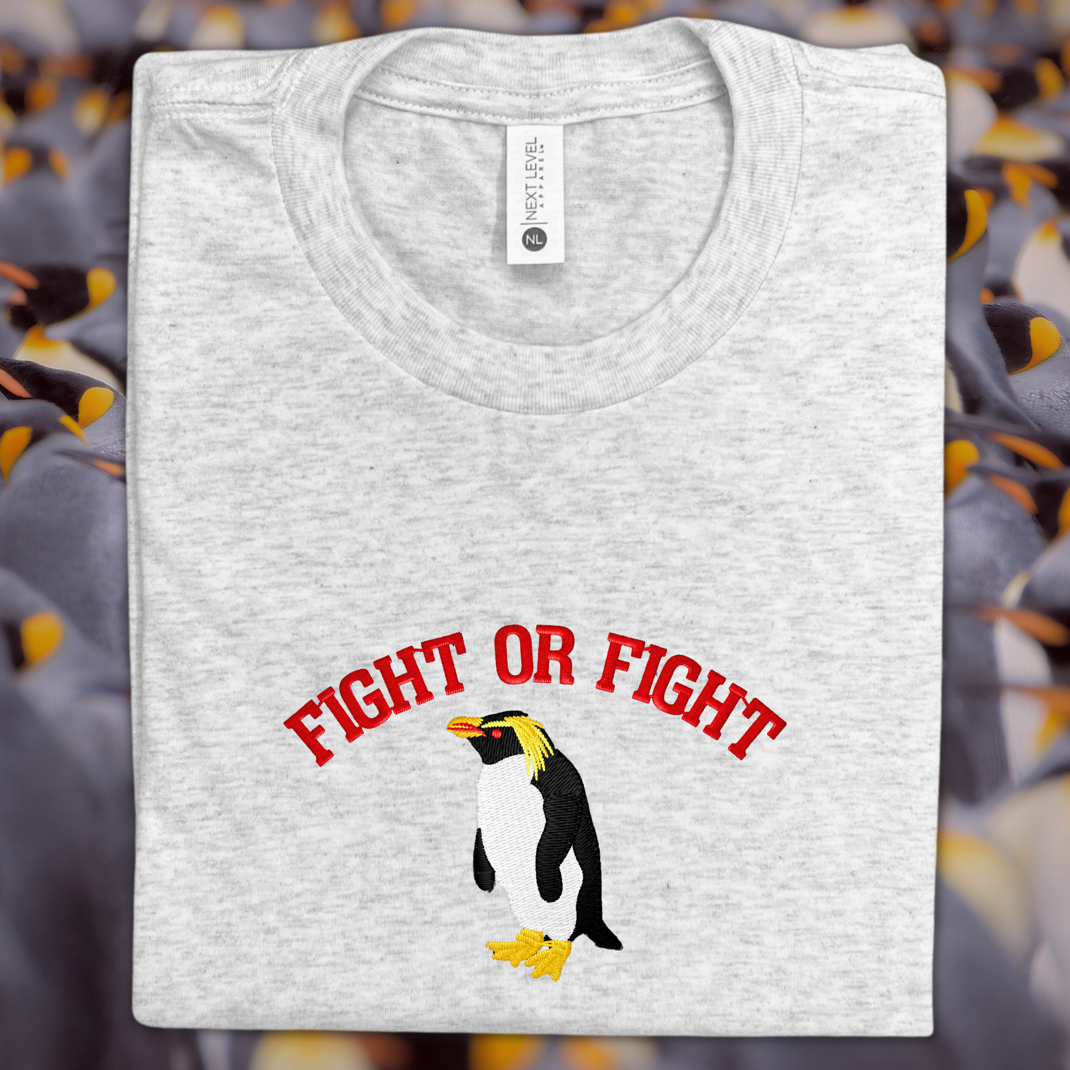 Fight or Fight Embroidered Tee Shirt, Unisex