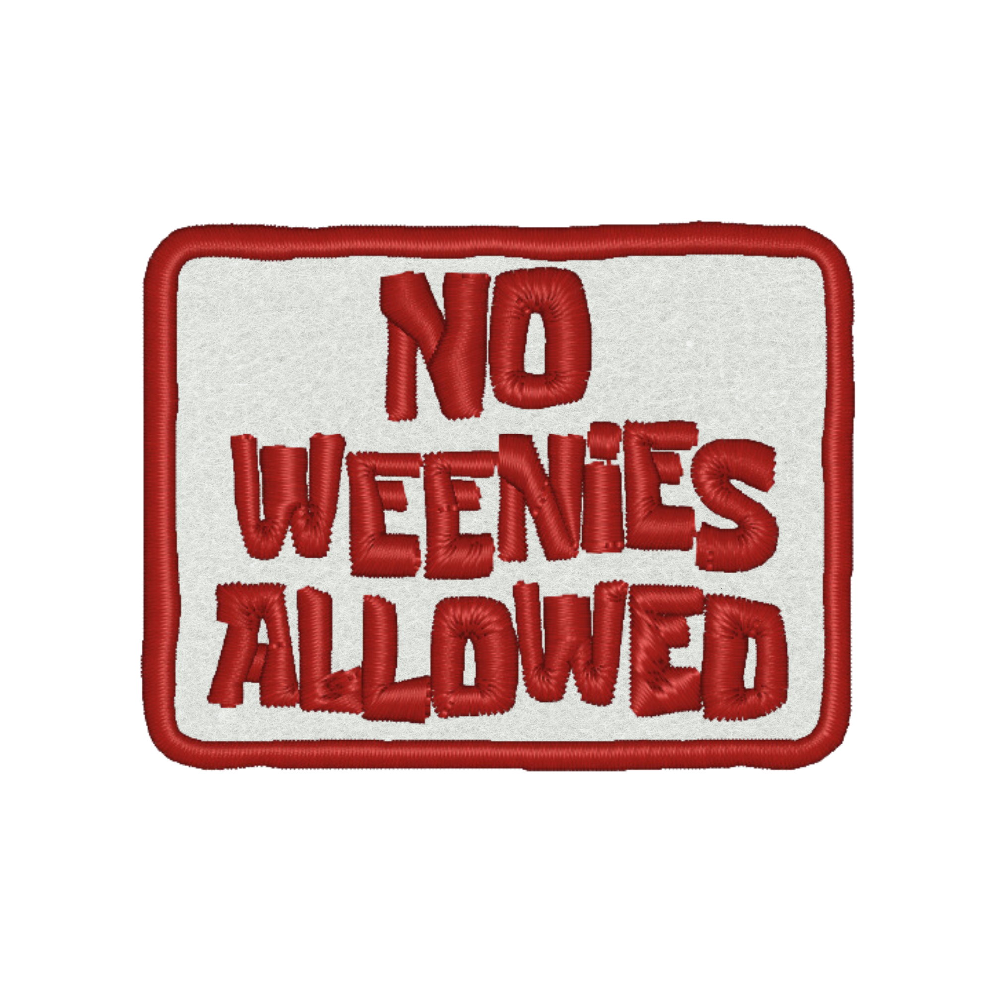 No Weenies Allowed Spongebob Embroidered Iron-on Patch