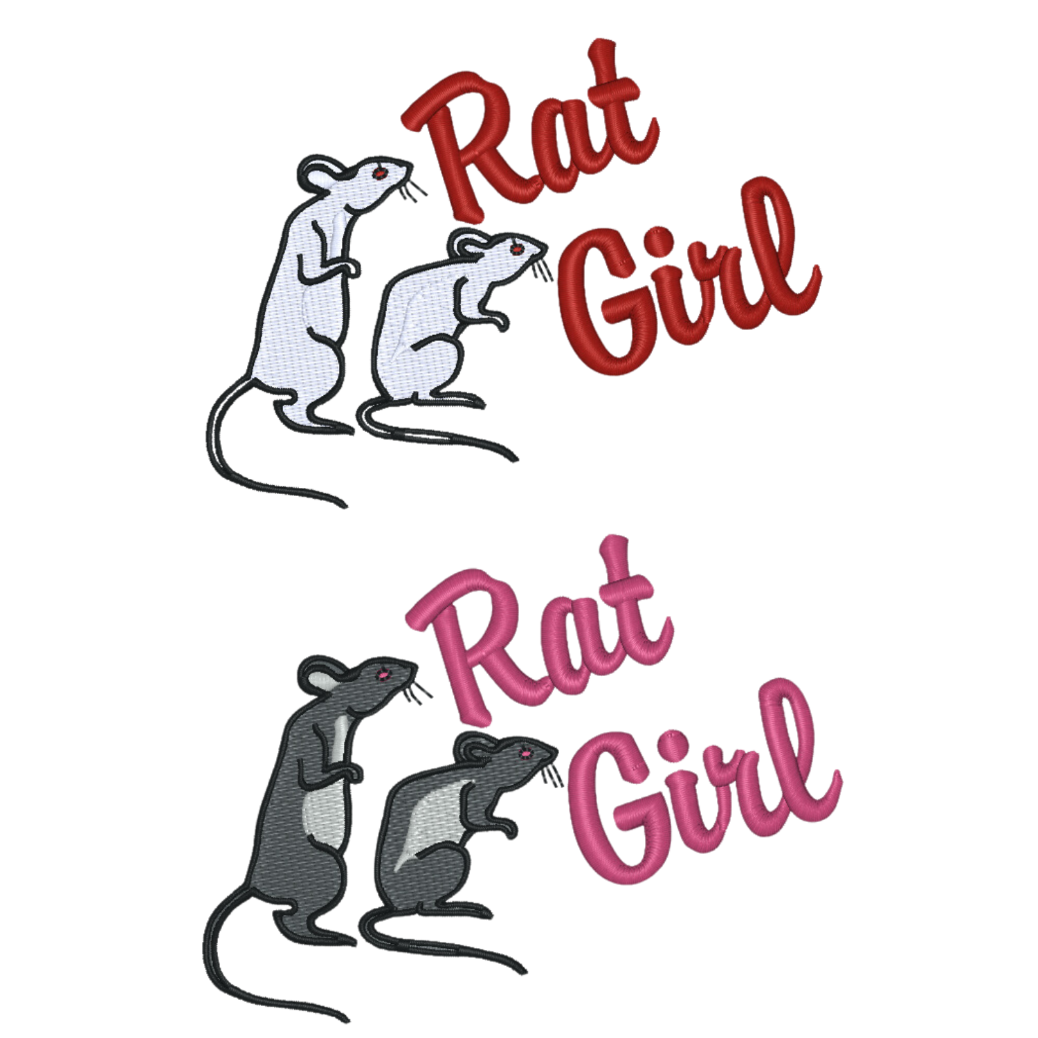 Rat Girl Embroidered Tee Shirt, Unisex