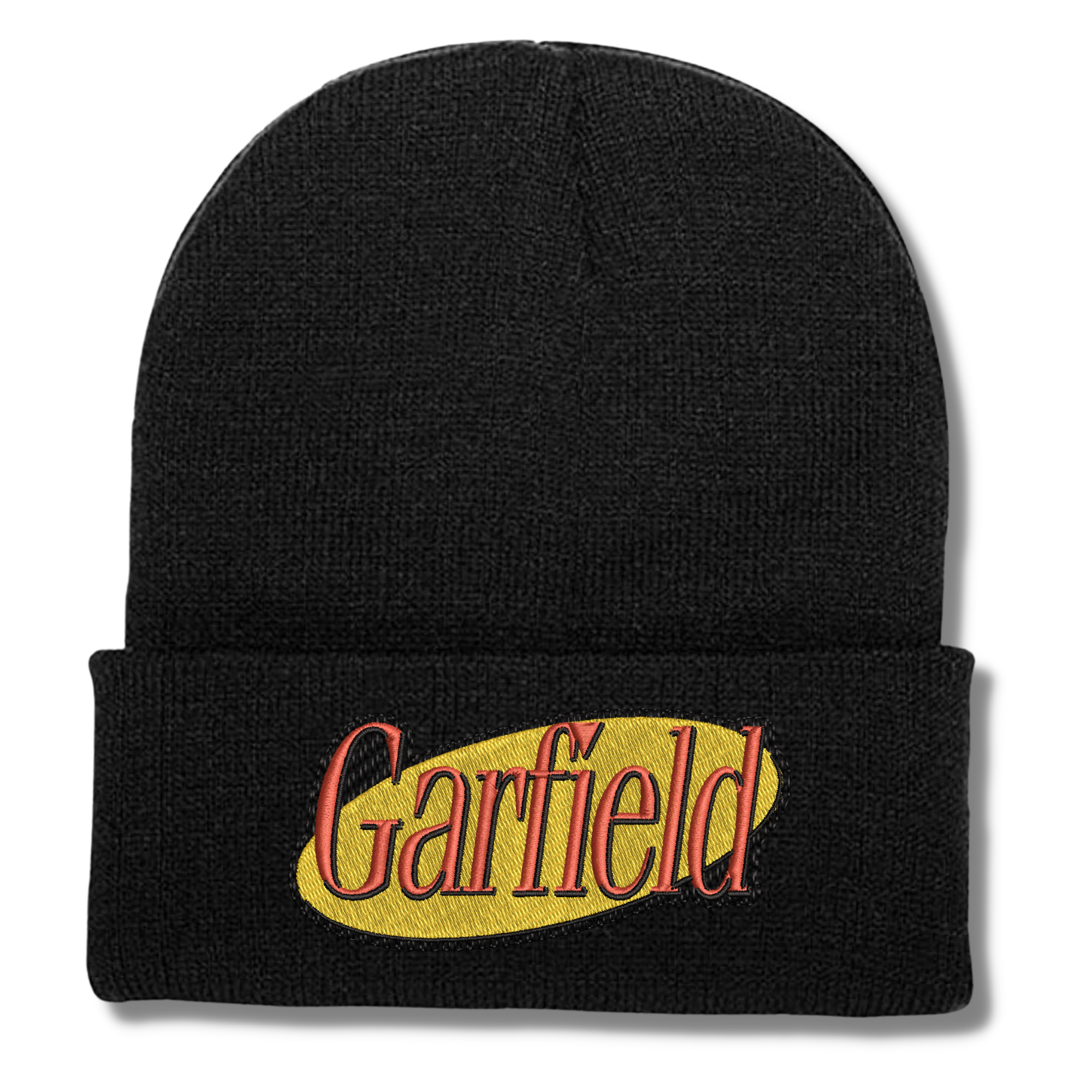 Garfield Seinfeld Crossover Episode Embroidered Beanie Hat, One Size Fits All