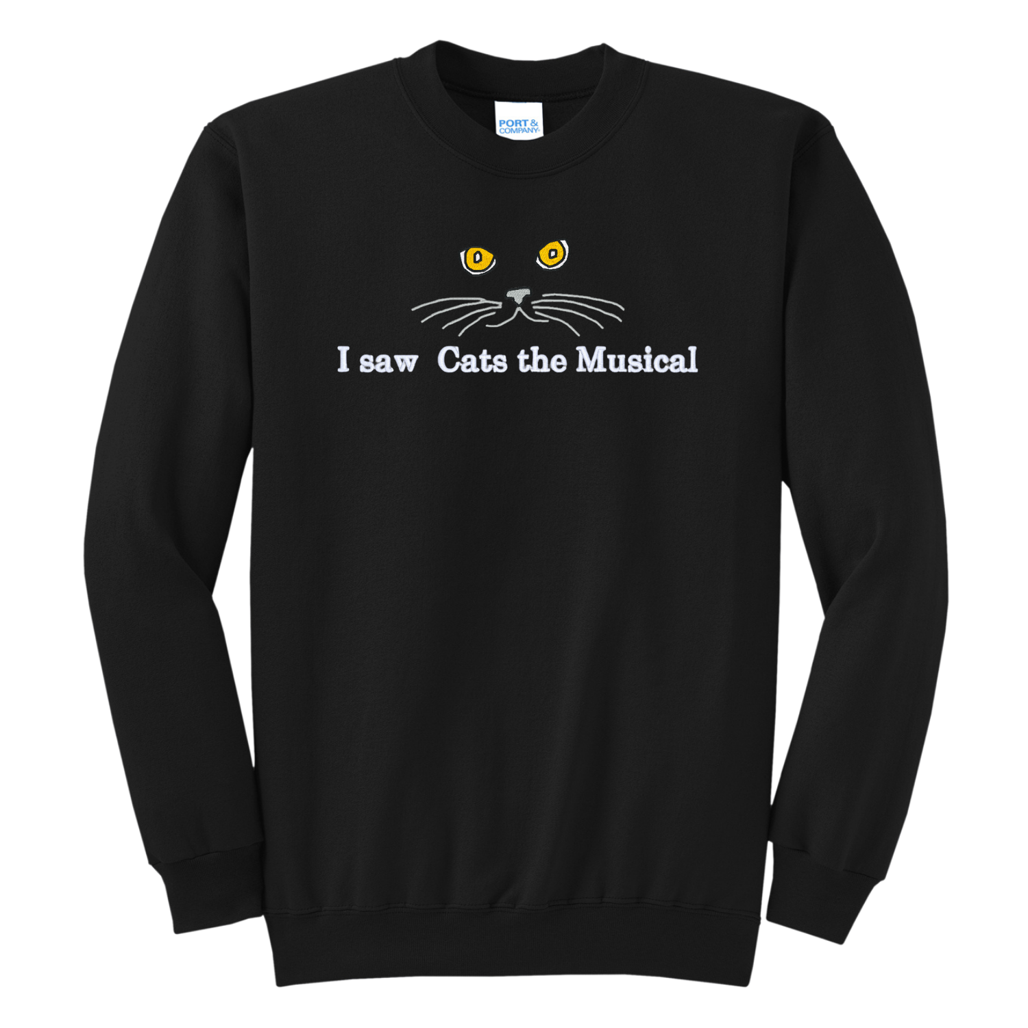 I Saw Cats the Musical Embroidered Crewneck Sweatshirt, Unisex
