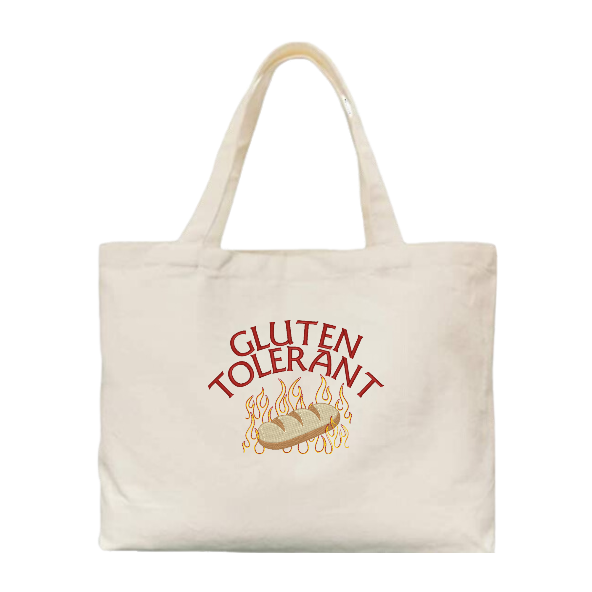 Gluten Tolerant Embroidered Canvas Tote Bag