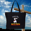 Jesus Has Rizzen Embroidered Canvas Tote Bag