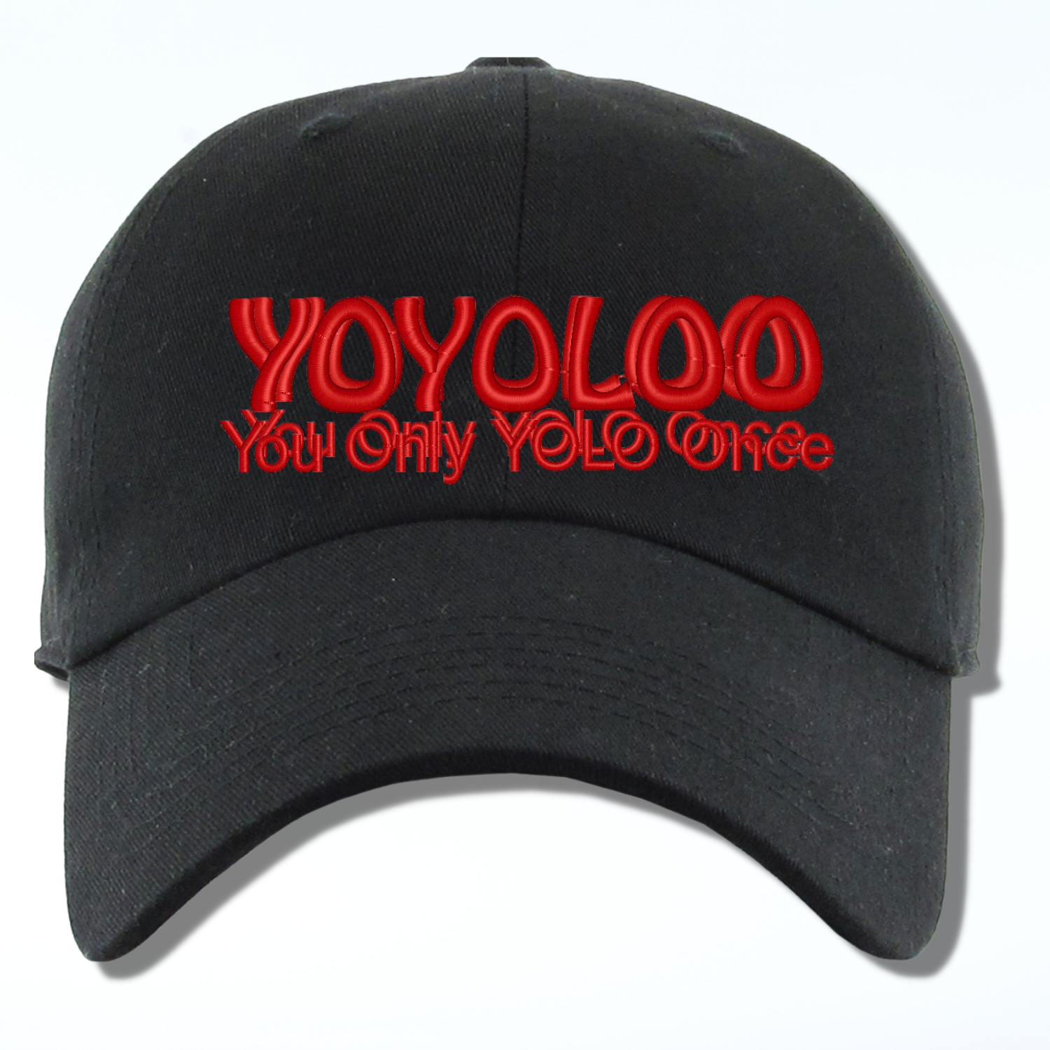 YOYOLOO You Only YOLO Once Embroidered Dad Hat, One Size Fits All