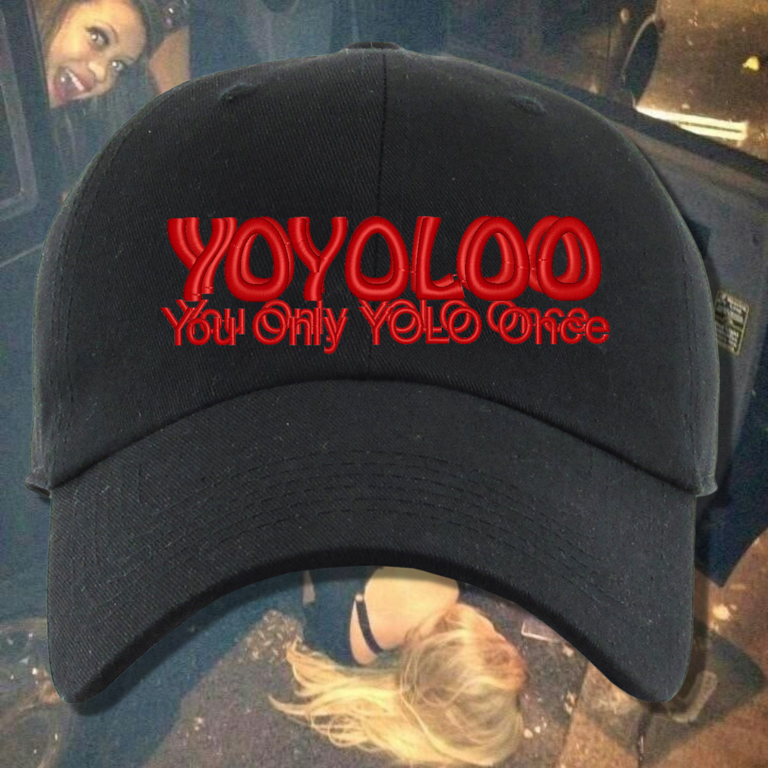 YOYOLOO You Only YOLO Once Embroidered Dad Hat, One Size Fits All