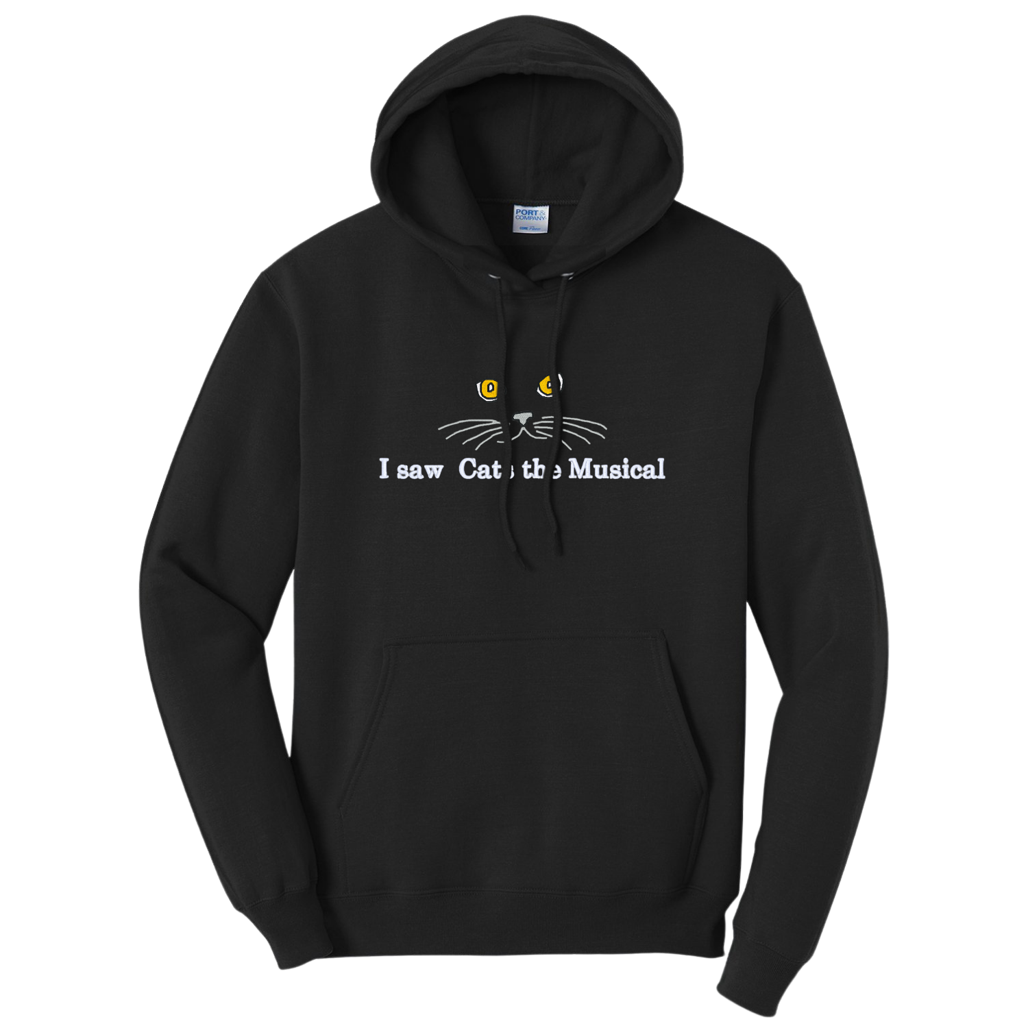 I Saw Cats the Musical Black Hoodie, Unisex
