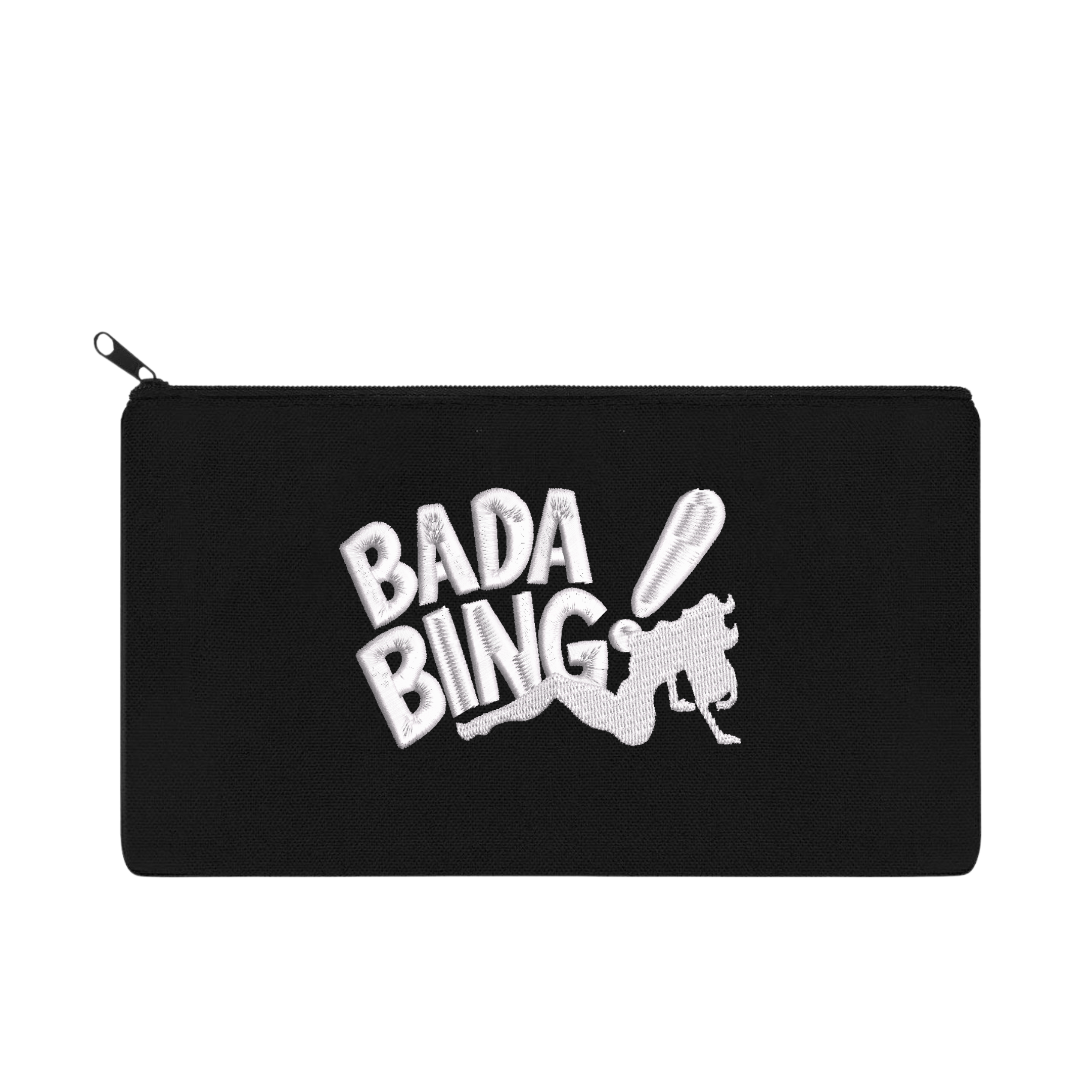 Bada Bing Sopranos Strip Club Logo Embroidered Multipurpose Zipper Pouch Bag