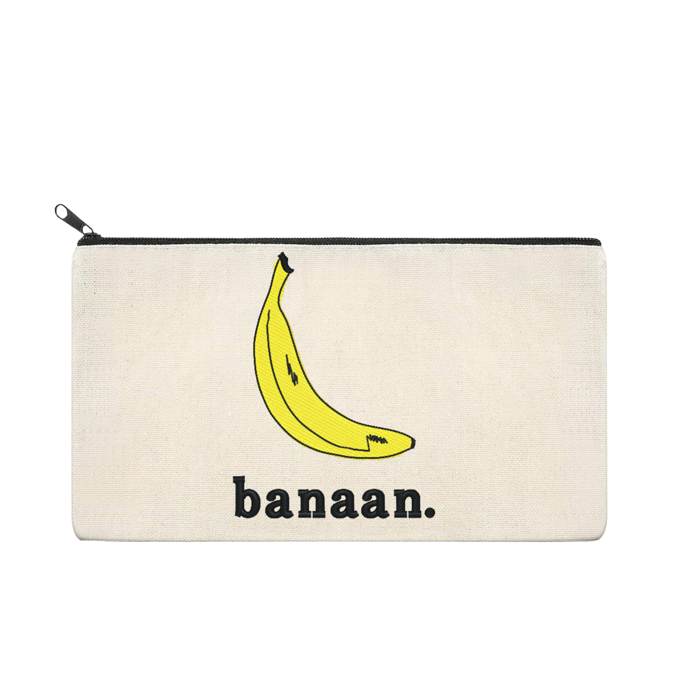 Banaan Minimalist Embroidered Multipurpose Zipper Pouch Bag