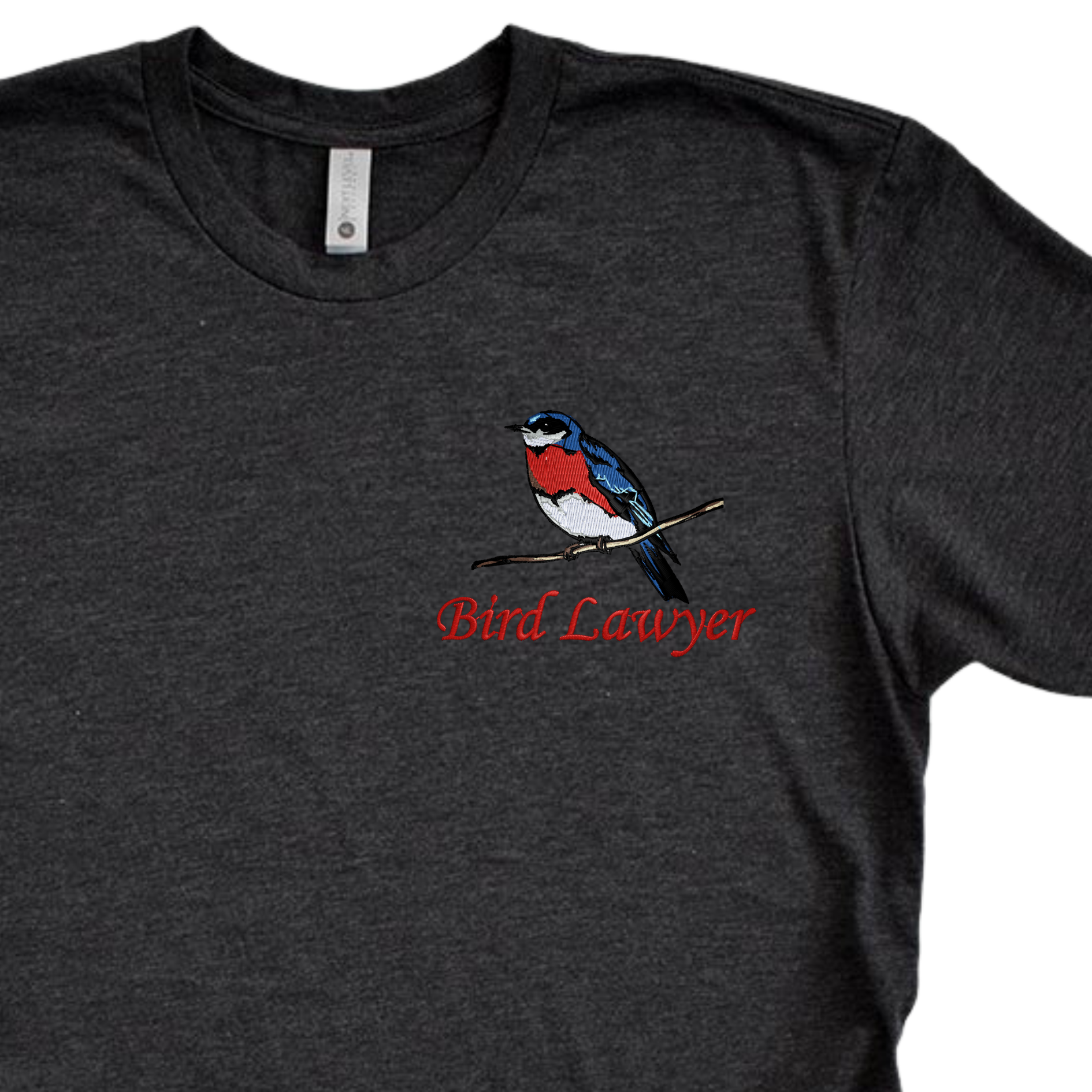 Bird Lawyer Embroidered Tee Shirt, Unisex