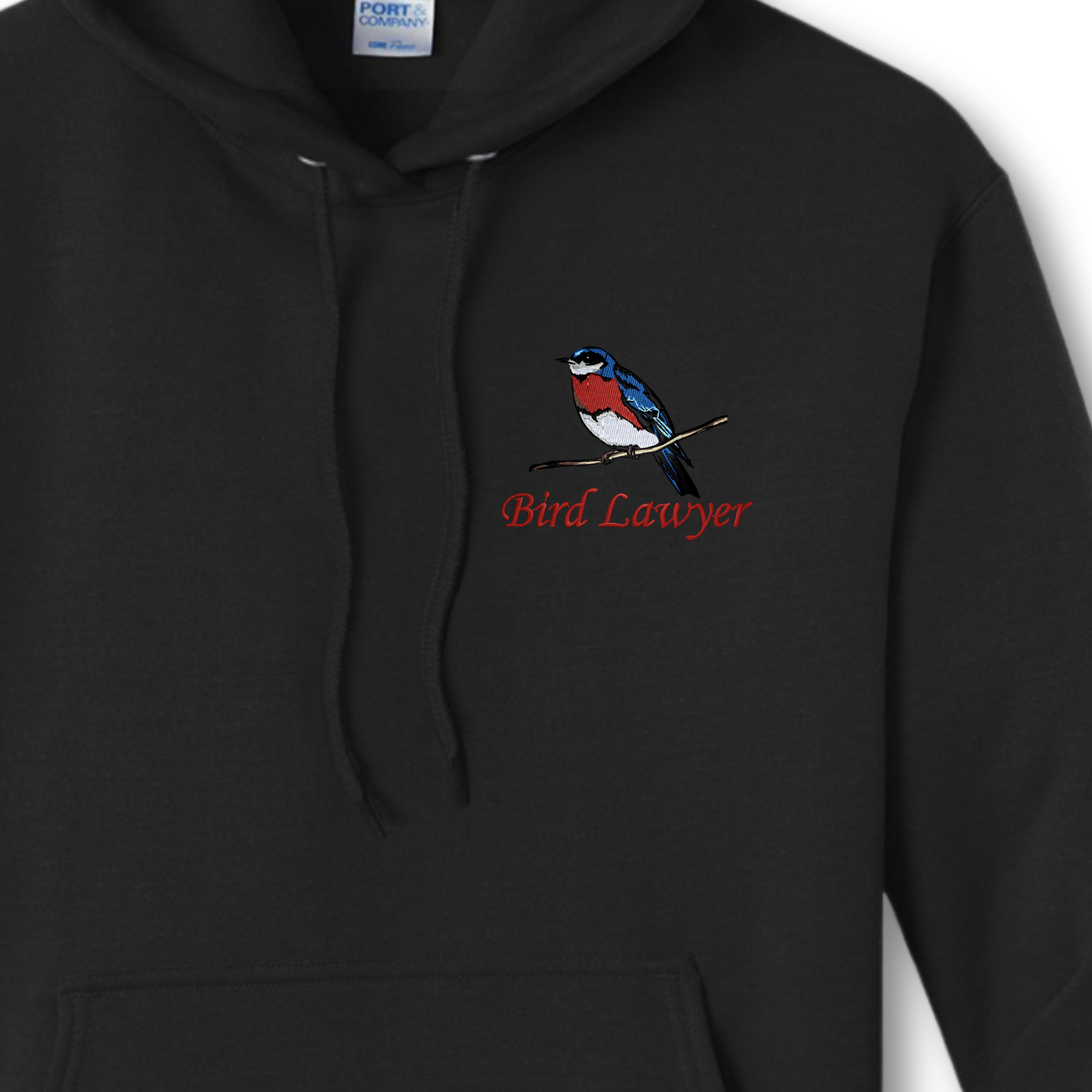 Bird Lawyer Black Hoodie, Unisex