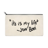Its Is My Life Jon Bovi Bon Jovi Embroidered Multipurpose Zipper Pouch Bag