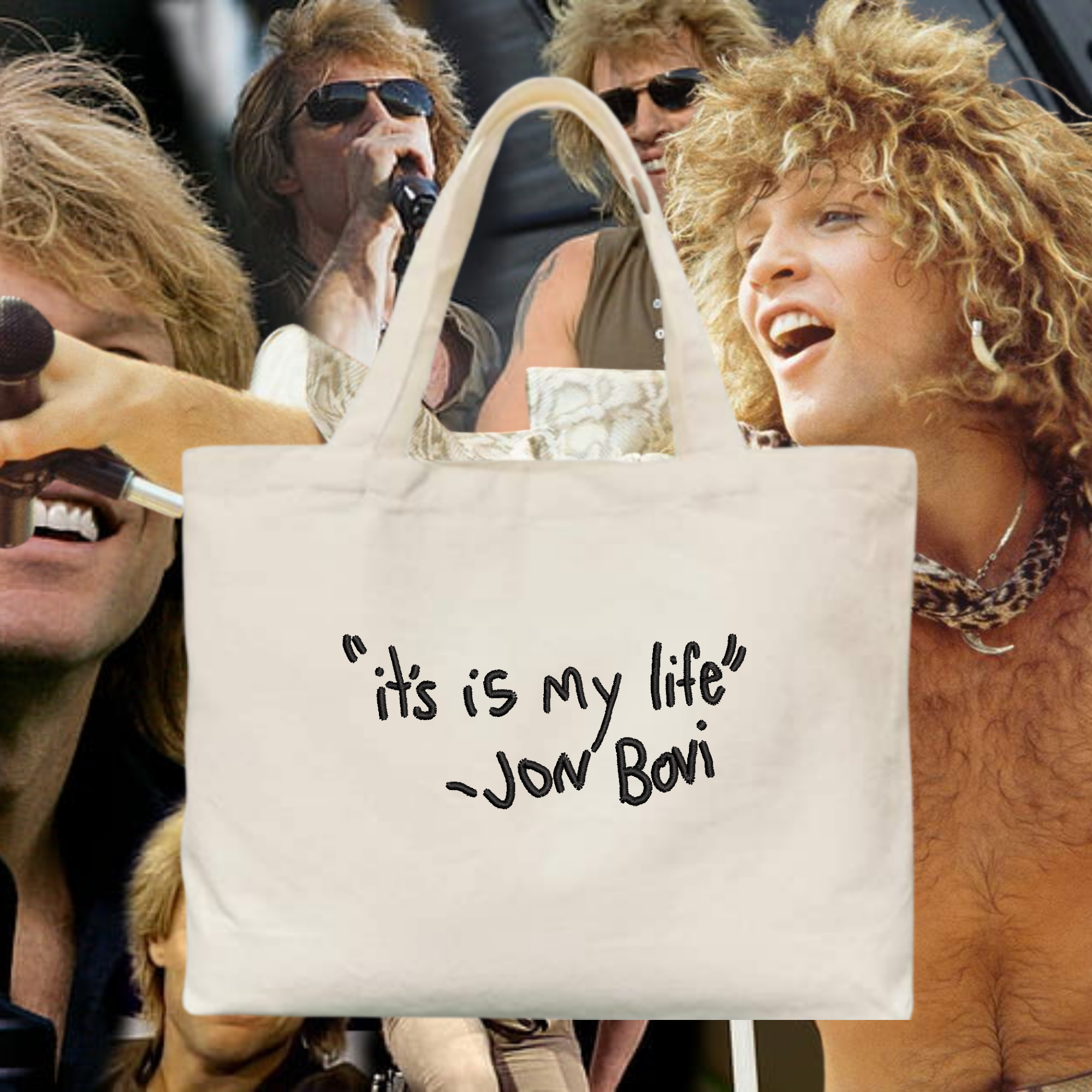 It's Is My Life Jon Bovi Bon Jovi Funny Canvas Tote Bag
