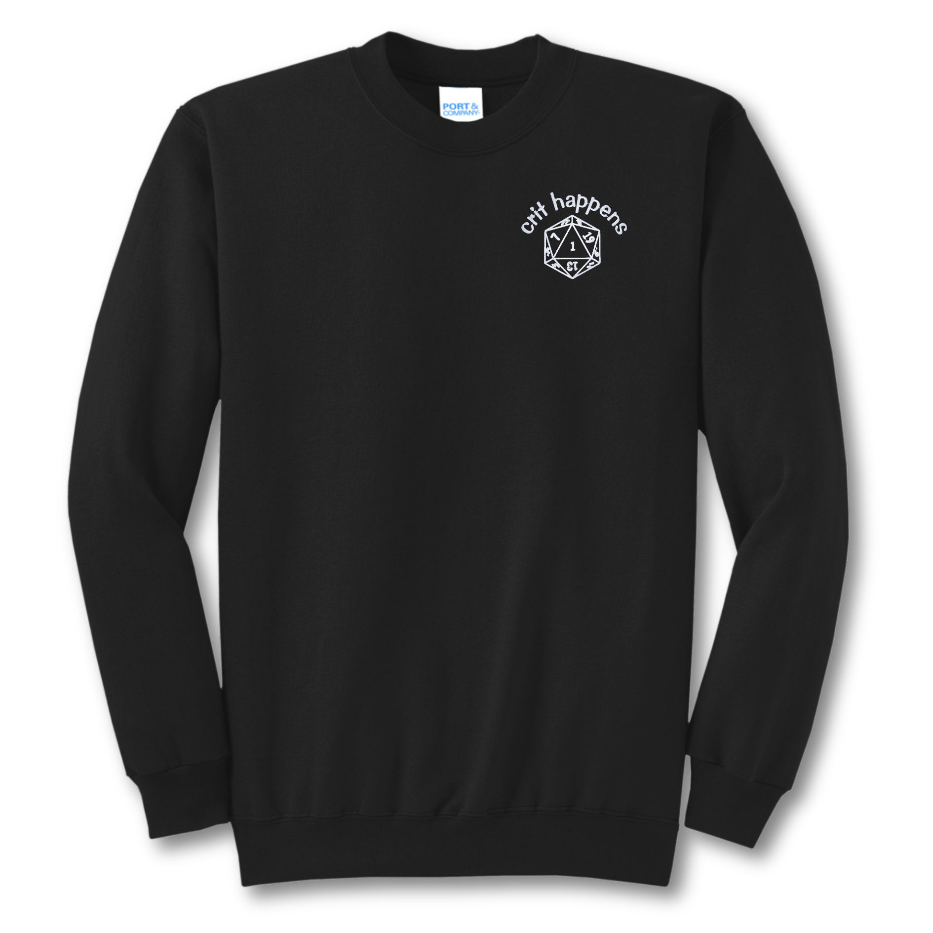 Crit Happens Embroidered Crewneck Sweatshirt, Unisex