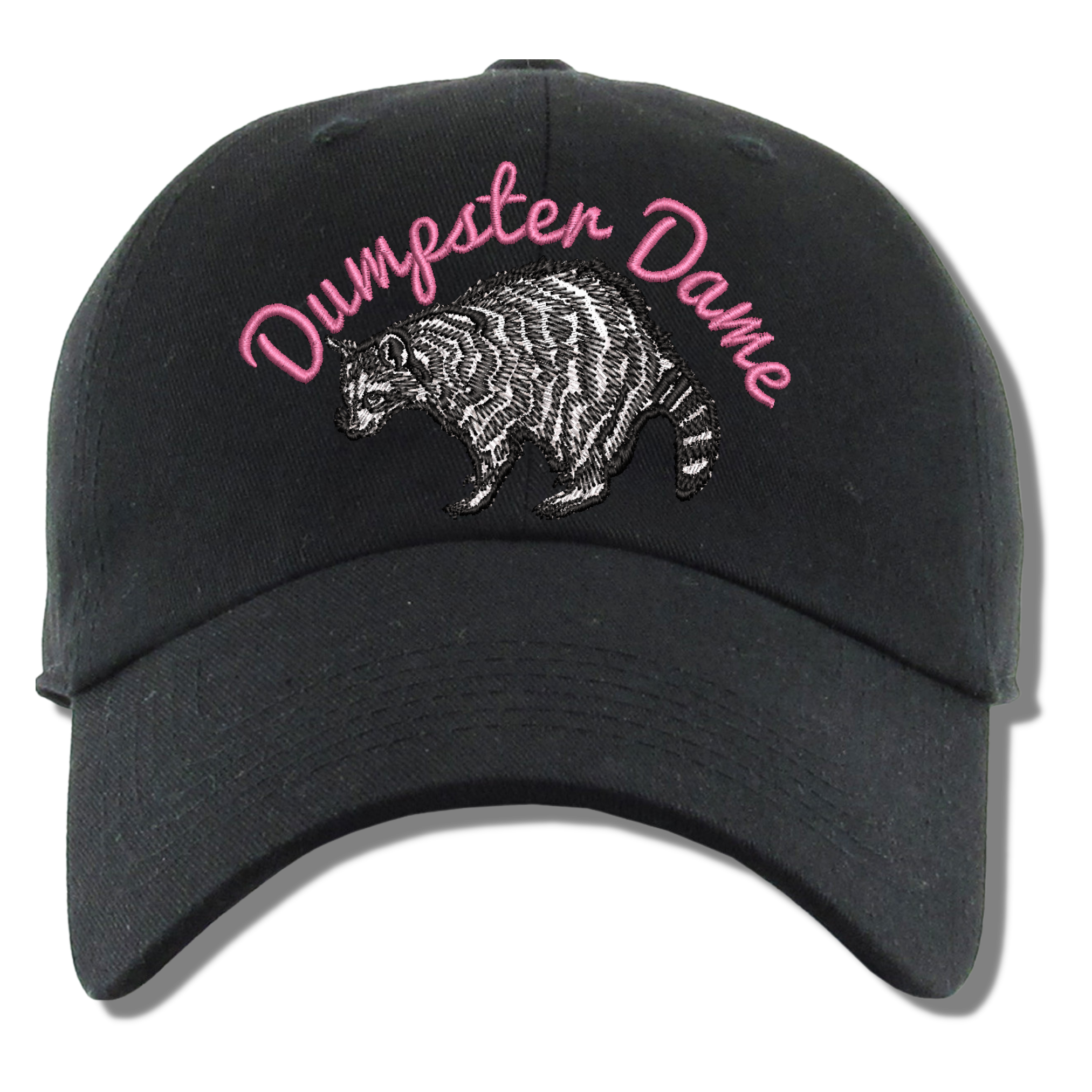 Dumpster Dame Embroidered Dad Hat, Multiple Colors, One Size Fits All