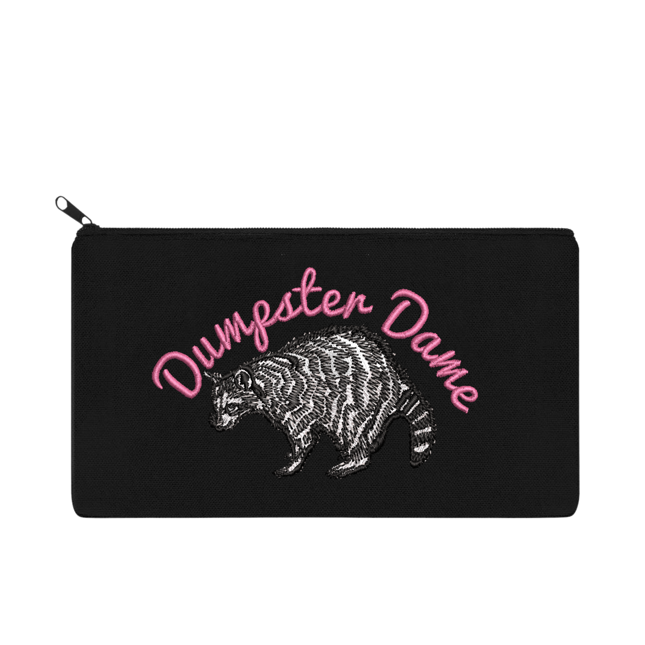 Dumpster Dame Embroidered Multipurpose Zipper Pouch Bag