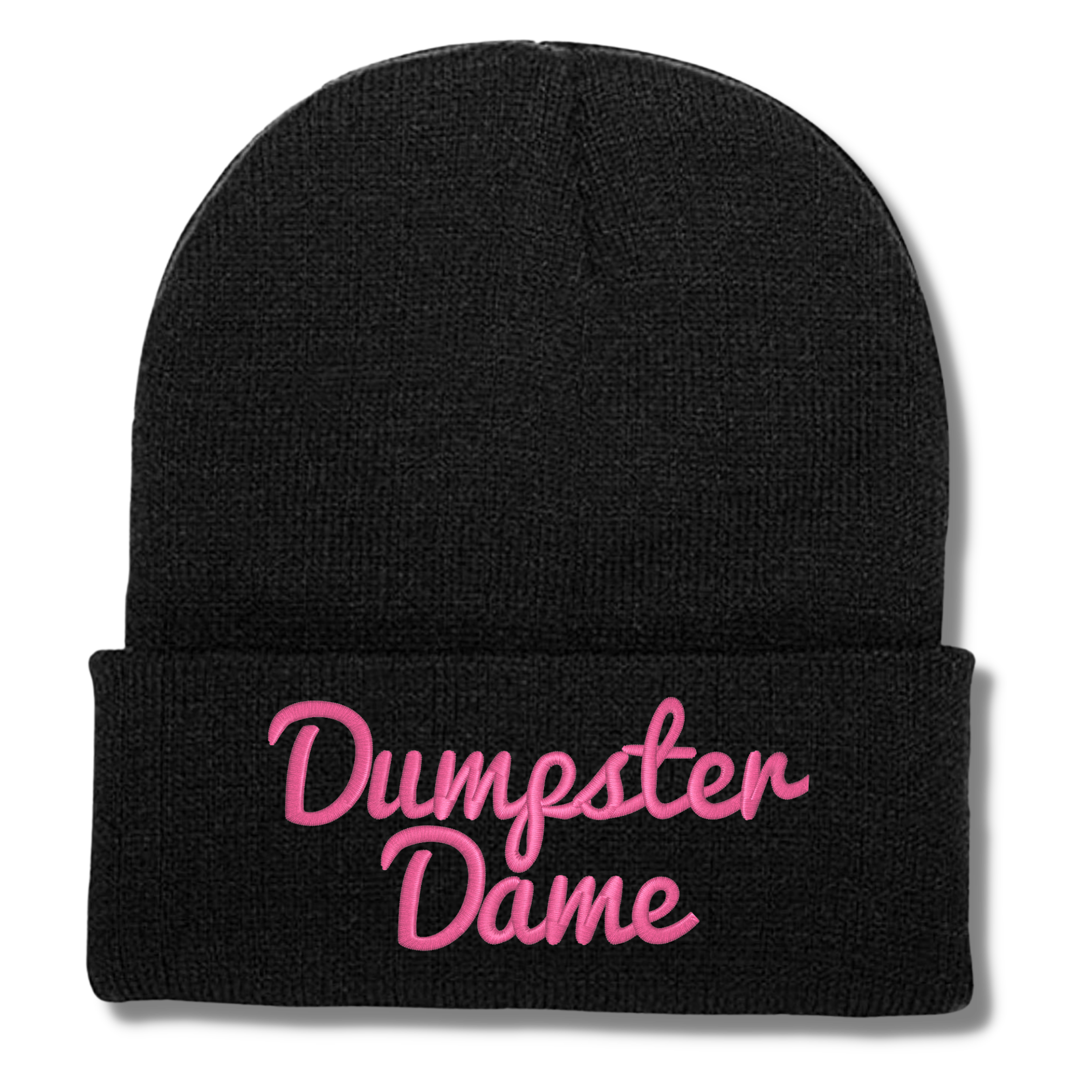 Dumpster Dame Embroidered Beanie Hat, One Size Fits All