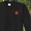 Exit Pursued By Bear Embroidered Crewneck Sweatshirt, Unisex