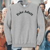 Fake Adult Embroidered Crewneck Sweatshirt, Unisex