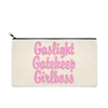Gaslight Gatekeep Girlboss Embroidered Multipurpose Zipper Pouch Bag