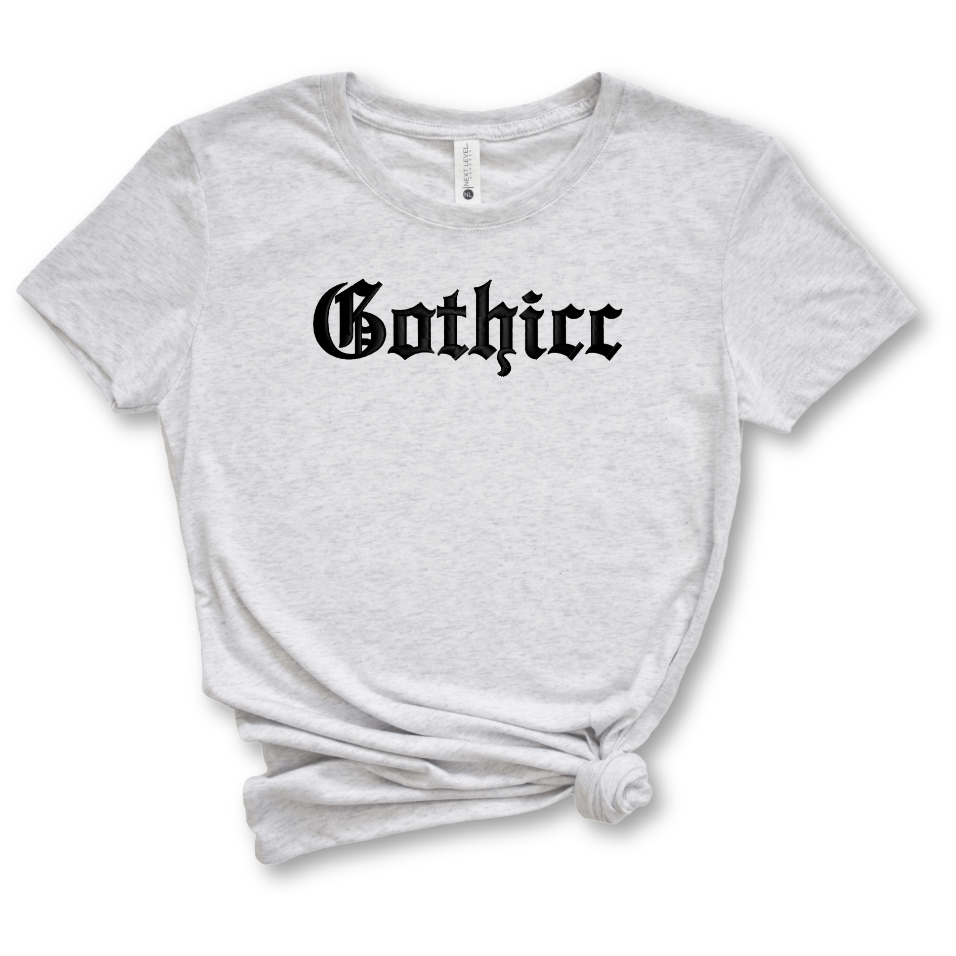 Gothicc Embroidered Tee Shirt, Unisex