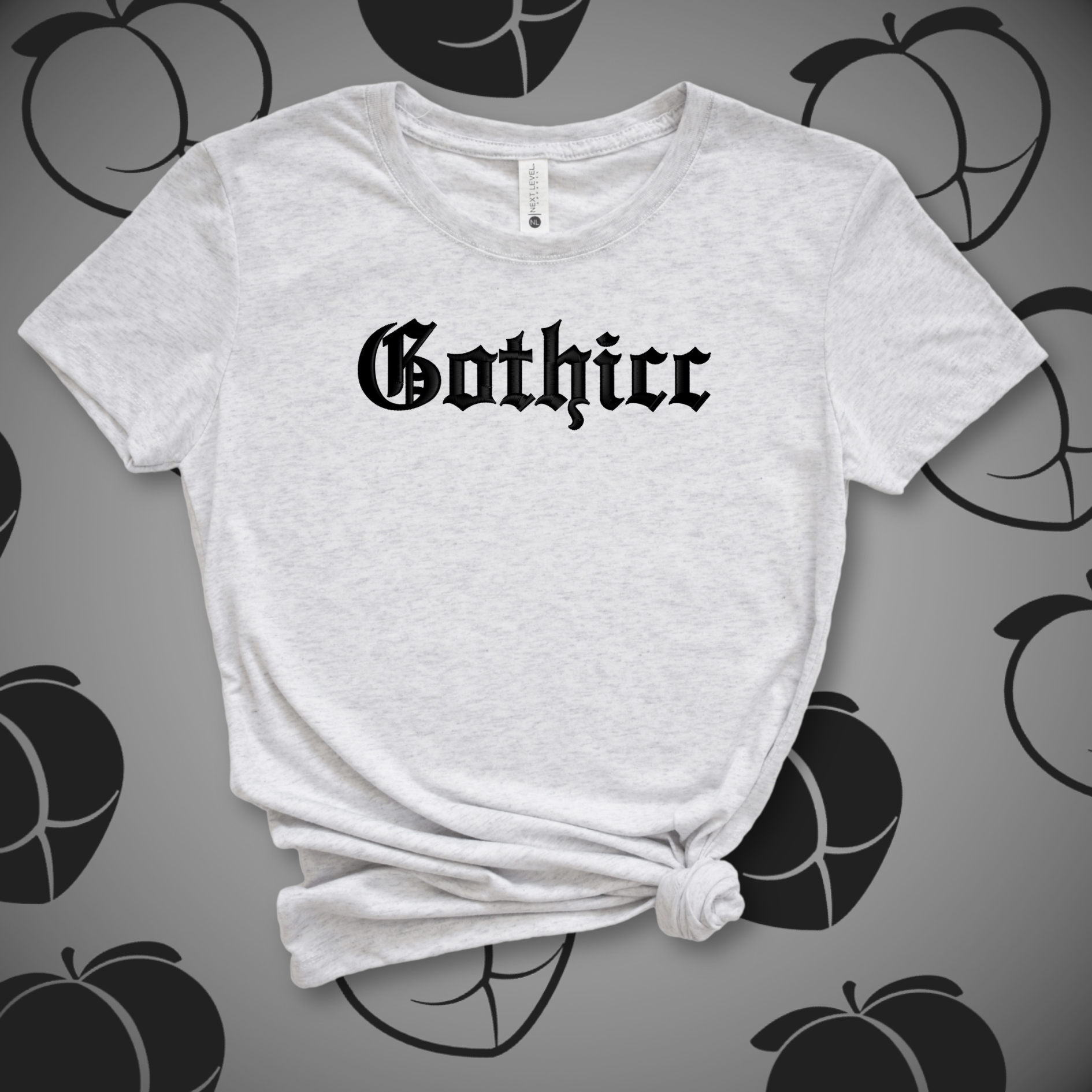 Gothicc Embroidered Tee Shirt, Unisex