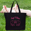 Hogs & Kisses Embroidered Canvas Tote Bag