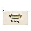 Hotdog Minimalist Embroidered Multipurpose Zipper Pouch Bag