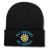 All Oopsies No Daisies Embroidered Beanie Hat, One Size Fits All