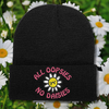 Load image into Gallery viewer, All Oopsies No Daisies Embroidered Beanie Hat, One Size Fits All