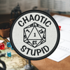 Chaotic Stupid D20 Embroidered Iron-on Patch