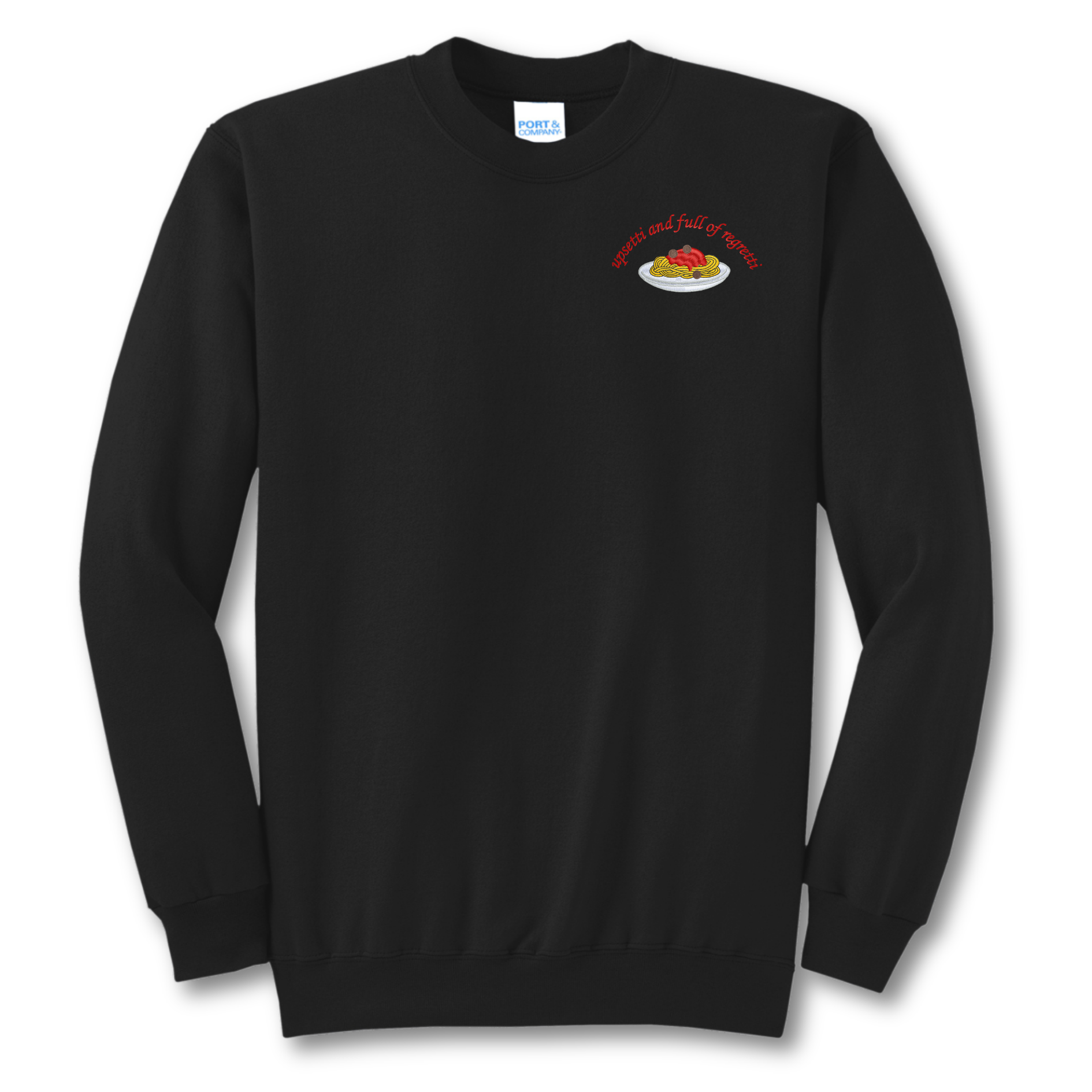 Upsetti Embroidered Crewneck Sweatshirt, Unisex