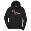 Slay Serve Survive Embroidered Black Hoodie, Unisex