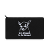 Too Stressed to be Blessed Anxious Chihuahua Embroidered Multipurpose Zipper Pouch Bag