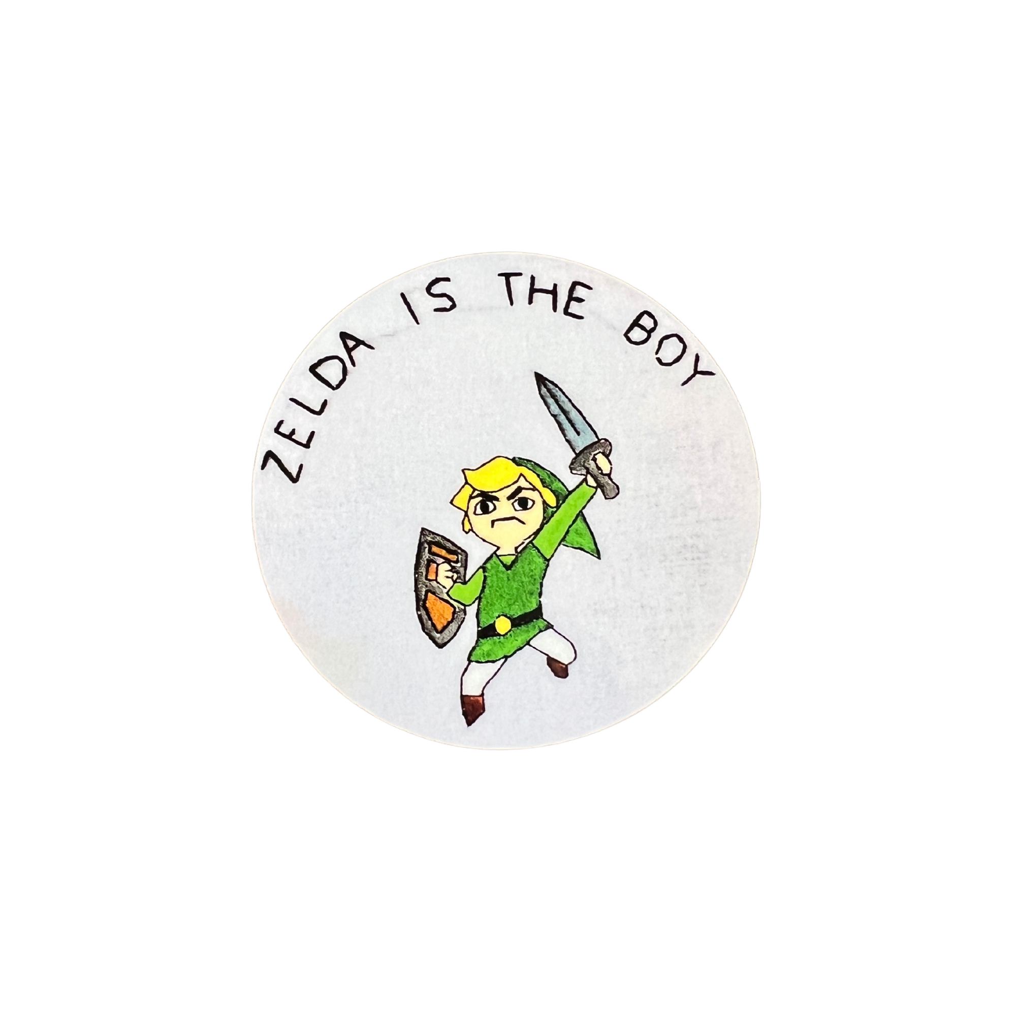 Zelda is the Boy Embroidery Sticker