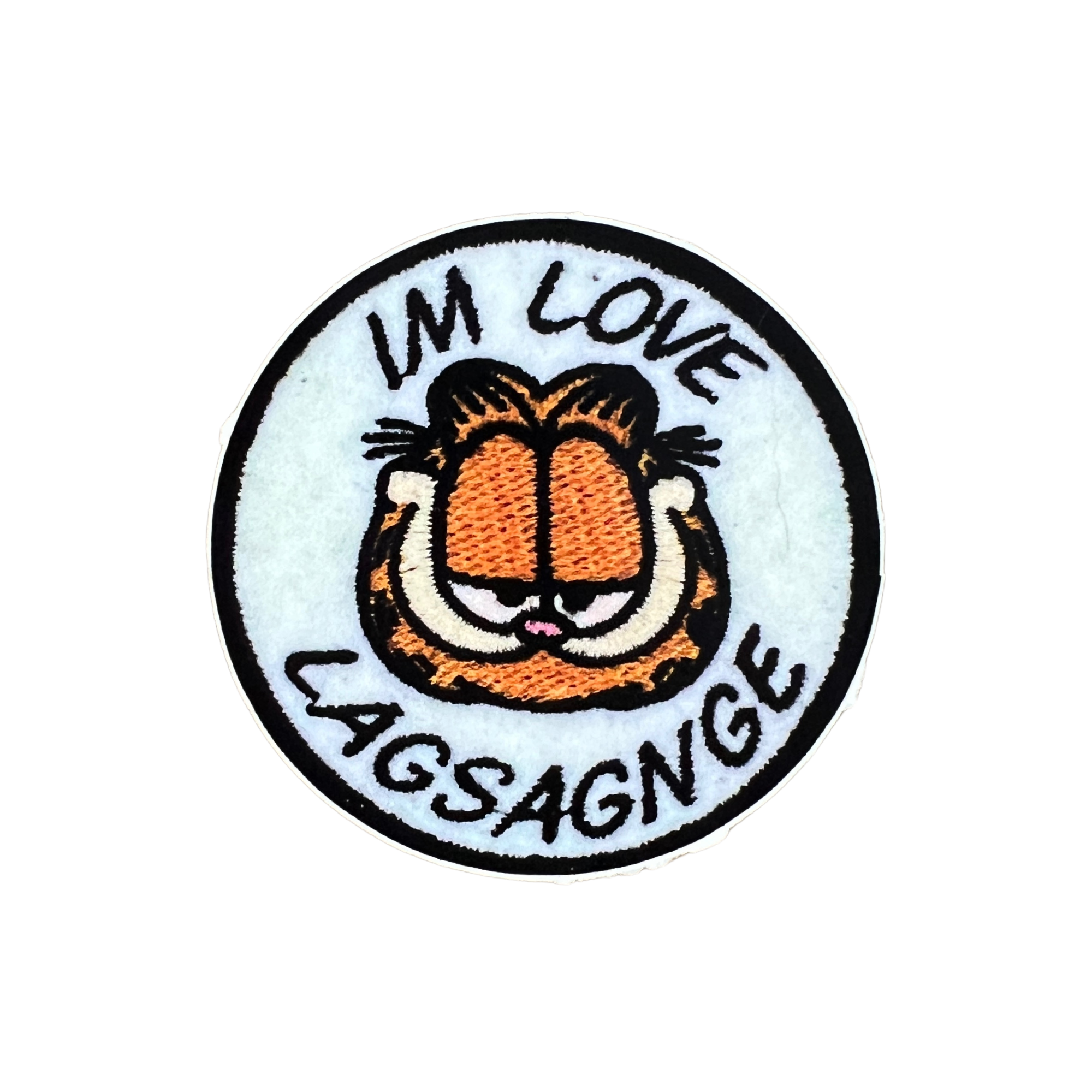 I'm Love Lagsagnge Garfield Embroidery Sticker