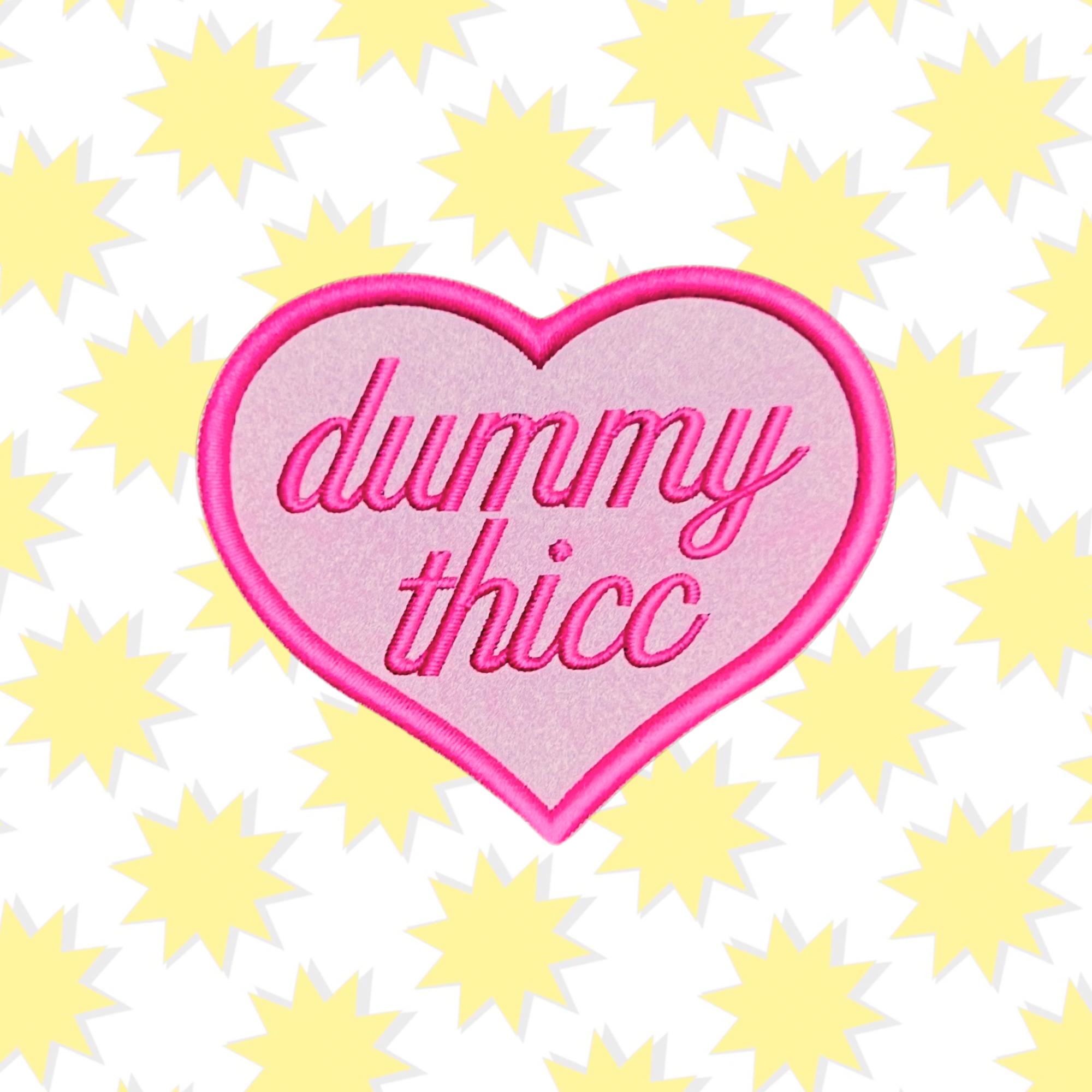 Dummy Thicc Clear Embroidery Sticker