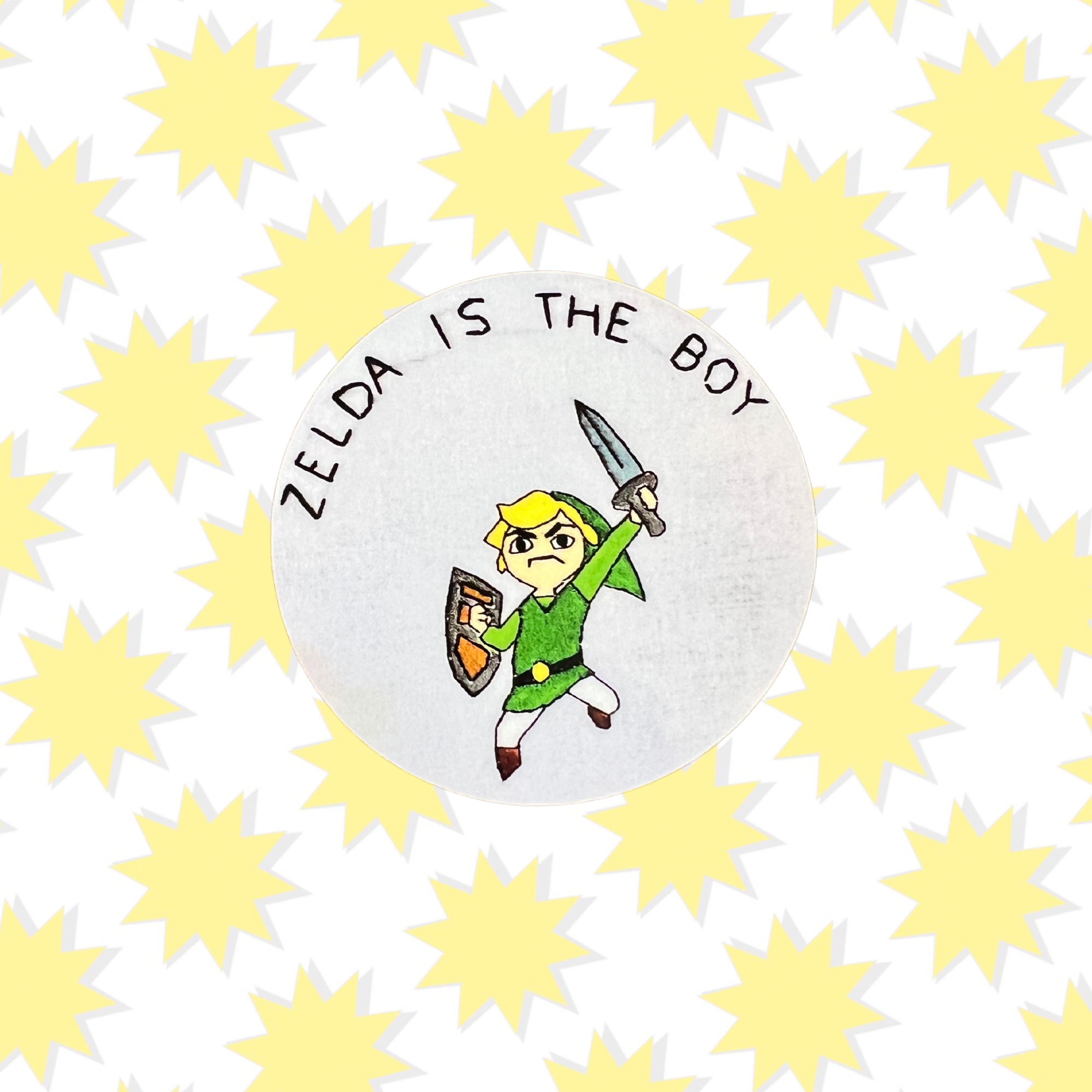 Zelda is the Boy Embroidery Sticker