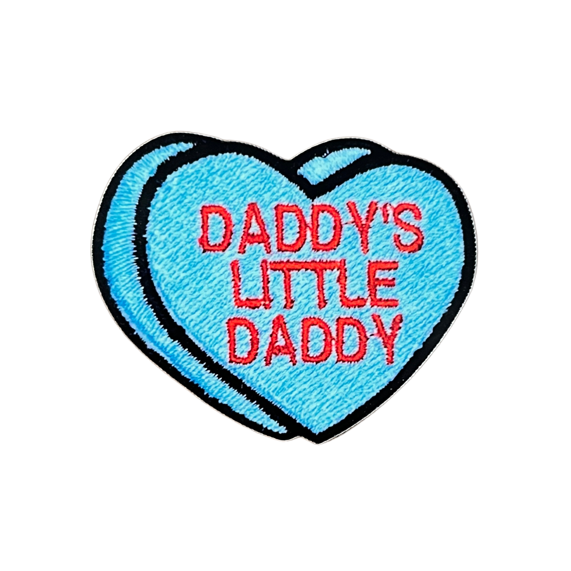 Daddy's Little Daddy Valentine Heart Embroidery Sticker