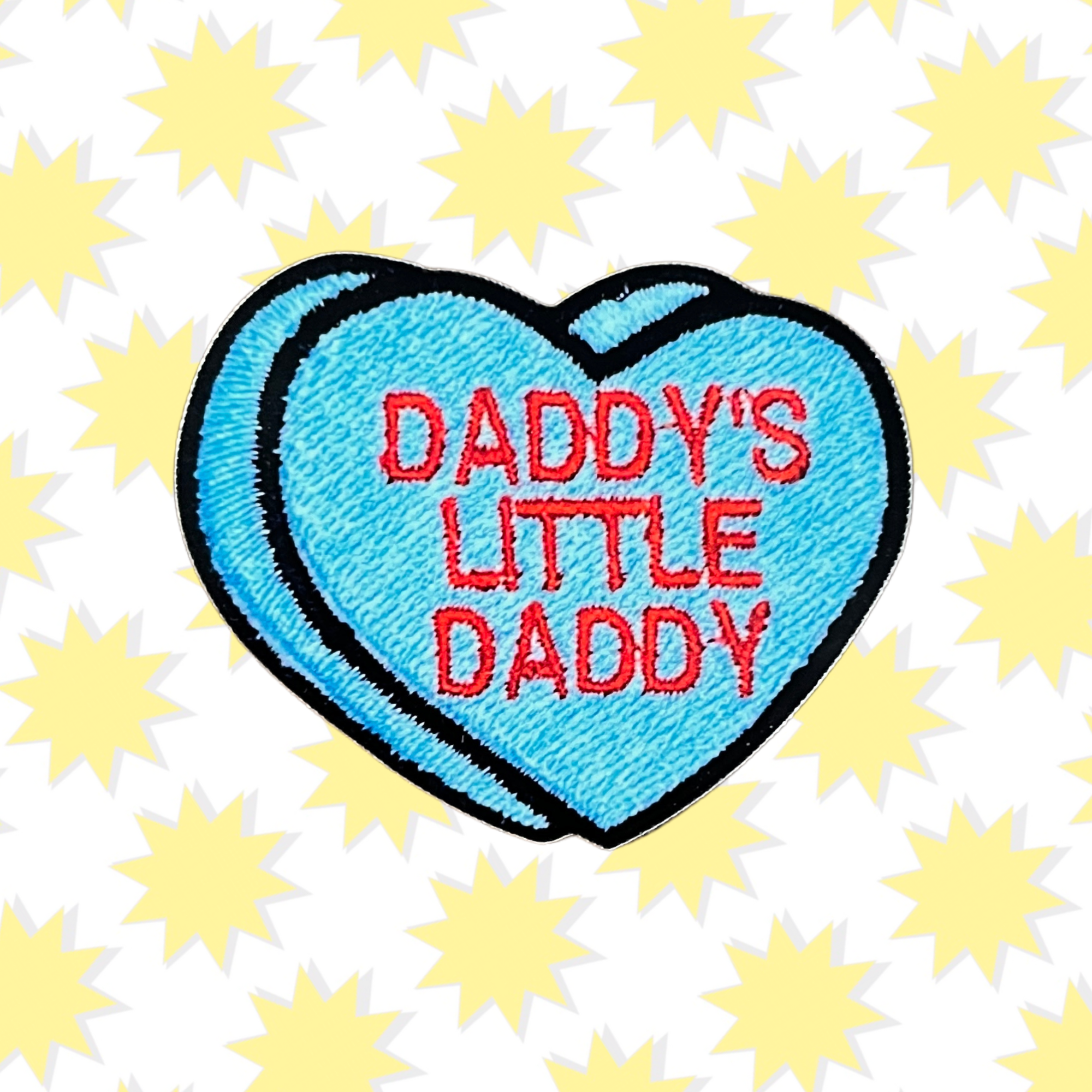 Daddy's Little Daddy Valentine Heart Embroidery Sticker